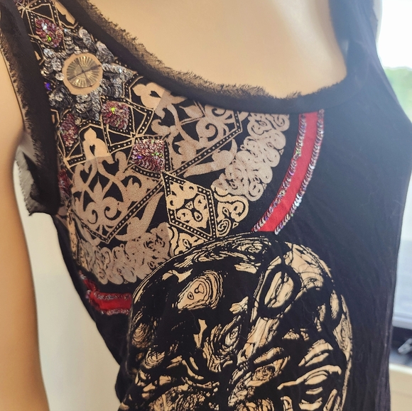 Desigual drapey top with sequinned embelishment - Picture 4 of 8